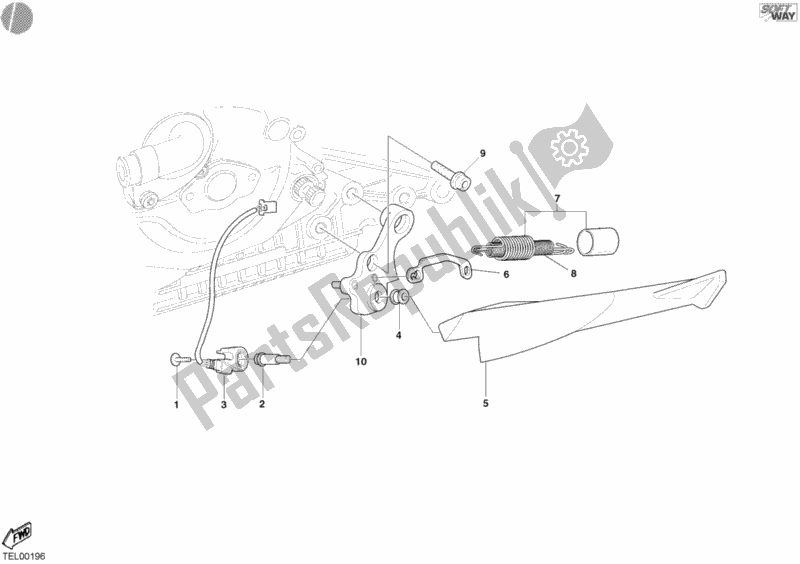 Todas as partes de Suporte Lateral do Ducati Superbike 749 S 2006